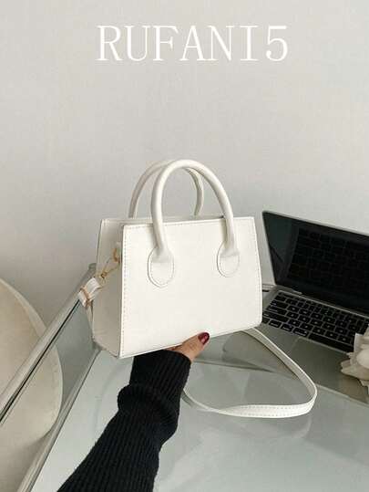  Lightweight,Business Casual Minimalist Double Handle Square Bag For Teen Girls Women College Students,Rookies & White-Collar Workers Perfect For Office,College,Work ,Business,Commute,Outdoors, Travel, Outings , New Year