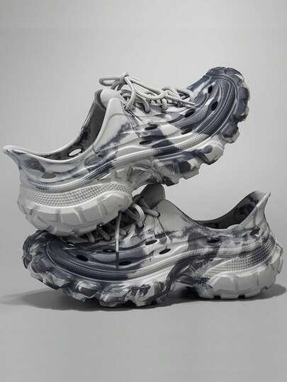 Couple's Casual Lace-Up Hollow Comfortable Slippers, Thick Sole Breathable Non-Slip Summer Outdoor Sandals