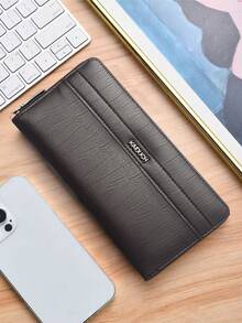 HOVI'S KAIDUCH Men's Large Card Holder, PU Leather With Zipper & Wrist Strap, Holds Phone + 10 Cards + Cash, 19.5x10.5cm Multi-Pocket Organizer - Black - View 3