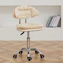 Silla Rodante Para Oficina Giratoria Elevable, Maquillaje - Blanco - Ver 9