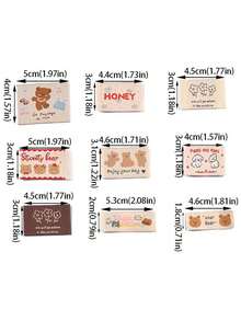 20pcs 18-53mm Random Mixed Pattern Bear/Cat/Dog/Flower/HONEY Labels For DIY Personalized Clothing/Hat/Backpack/Headwear/Doll Decoration Sewing Accessories - Multicolor - View 6