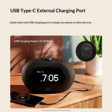 JBL HORIZON 3 音乐地平线第三代蓝牙闹钟音箱，家用卧室音响，带氛围夜灯、FM收音机，黑/灰色 - 彩色 - 查看 5