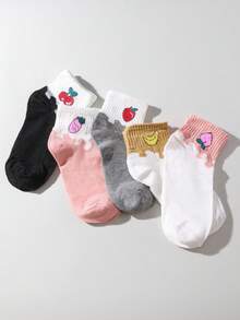 5双四季皆宜的时尚袜子 - 白色 - 查看 3