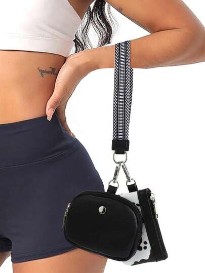 Multifunctional Fashion Women Wrist Bag, Portable Minimalist Bank Card Coin Purse, Cow Print PU Material