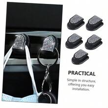 5/10pcs Silver Rhinestone Car Hooks, Can Be Installed On Seats And Center Console, Full Rhinestone Design Exquisite And Eye-Catching, Sturdy Material With Good Load-Bearing, Installation Does Not Damage Interior - Silver Diamond Self-adhesive Hooks - View 6