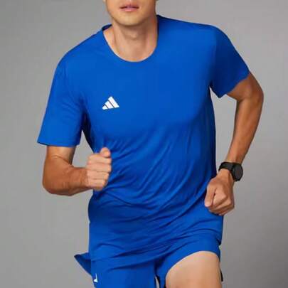 Adidas 男士透气圆领速干休闲T恤