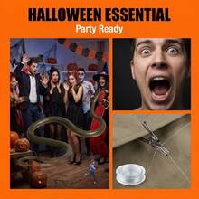 带绳夹的恶作剧蛇，高尔夫球蛇恶作剧，夹式恶作剧蛇，橡胶蛇，带绳恶作剧蛇，恶作剧蛇玩具，逼真橡胶蛇恶作剧玩具，蛇玩具 - 彩色 - 查看 4