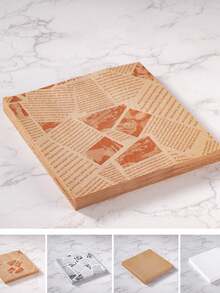 Vintage Newspaper Style Food Wrappers - 50 Pcs Greaseproof Oil-Proof Paper For Baking, Burgers, Sandwiches, And Party Food Presentation - Multicolor - View 6