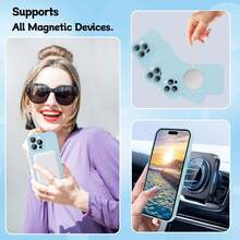 Hadaasi 1pc Light Blue Magnetic Protective Case, Luxury Metal Paint Matte Soft TPU Material Anti-Fall Anti-Scratch Protective Cover Compatible With Wireless Charging Compatible With Apple 17Pro/17ProMax/Air/17/16Pro/16ProMax/16Plus/16/16E/SE4/15Pro/15ProMax/15Plus/15/14Pro/14ProMax/14Plus/14/13Pro/13ProMax/13/12Pro/12ProMax/12/11ProMax/11/11Pro - Blue - View 4