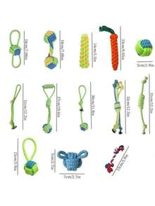 Multi-Piece Multi-Size Polyester Dog & Cat Chew Doll Set, Assorted Patterns & Styles, Plush Toys, Rope Toys, Suitable For Various Small & Medium Dogs, Multiple Dogs & Cats For Boredom Relief, Interactive Training, Outdoor Exercise, Dental Health & Oral Care, Essential Pet Accessories - Multicolor - View 10