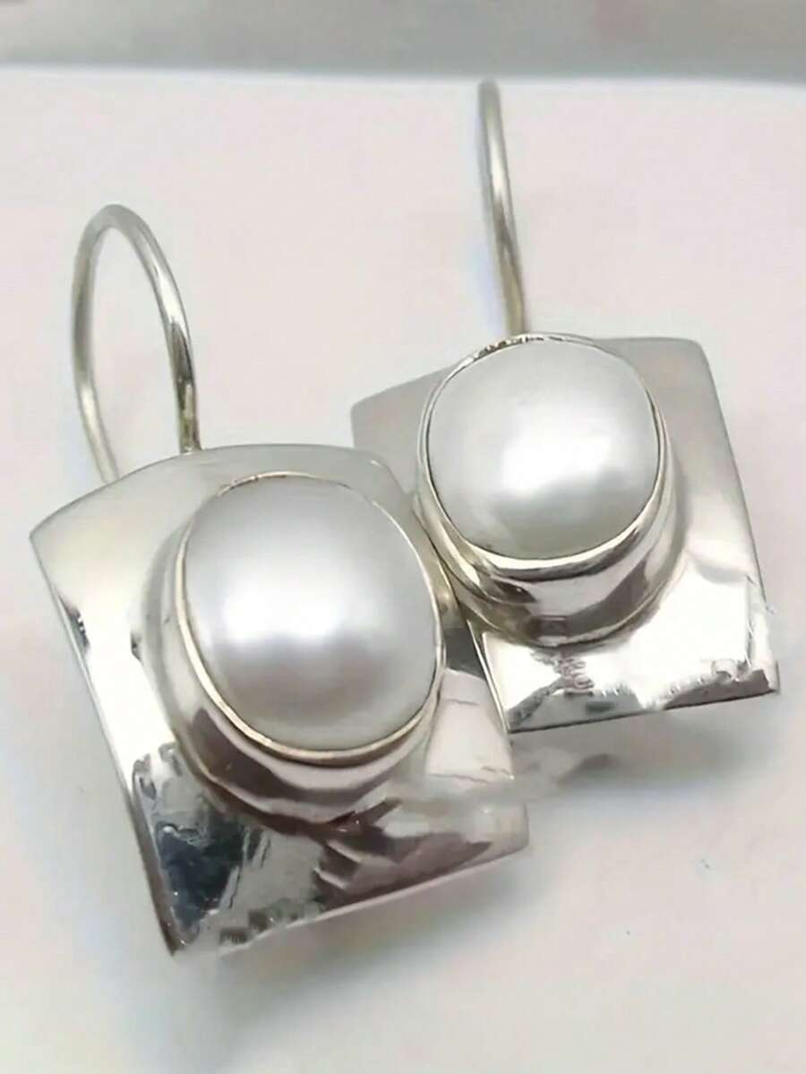 1 Pair Women's Elegant Teardrop Earrings, Suitable For Wedding, Engagement, Anniversary, Valentine's Day Gifts - 1# - View 1