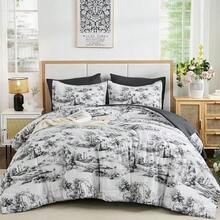 Comforter Set Full Sage Green 7 Pieces Botanical Print Bed In A Bag Soft Microfiber Farmhouse Complete Bedding Set For All Season With Sheets Elegant Design - Queen - View 11