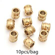 10/20颗/包 不锈钢鼓形大孔珠，时尚手链项链耳环制作隔珠，4/6/8毫米防锈低过敏桶形珠，DIY首饰制作散珠 - 鼓珠 - 查看 13