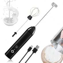 Rechargeable Handheld Milk Frother, 3-Speed Adjustable Electric Milk Frother, Handheld Drink Mixer, Milk Frother Wand, Suitable For Protein Powder & Beverages - Multicolor - View 17