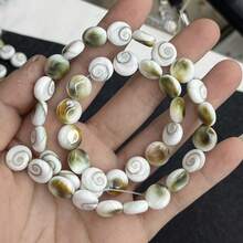 1 Strand 8/10mm Natural Freshwater Shell Conch Shell Round Threaded Beads Jewelry Making DIY Necklace Bracelet Earrings Accessories Wedding - Multicolor - View 4