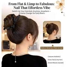 Wig Claw Clip Bun Hairstyle Maker, Natural Fluffy Chignon Fake Hair Bun Scrunchie - Multicolor - View 4