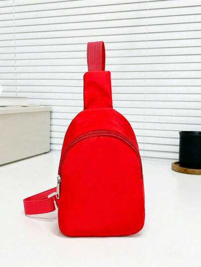 Mini Fashionable Letter Chest Bag For Girls, Casual Sports Shoulder Bag For Boys, Versatile Crossbody Bag