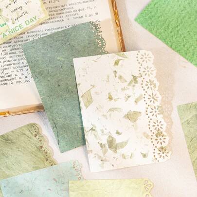 20 Stücke/Packung Vintage M5 Blumen Thema Scrapbooking Papiere, nicht selbstklebend DIY Dekorationsmaterial, Urlaubsgeschenke, handgemachte Collage Zubehör, personalisierte Sammelalbum Planung, kreative Schulbedarf