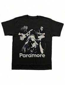 Rock Band Paramores T-Shirts On Doctors Orders X-Ray Hayley Williams Tour Doodle Art Vintage Mens Women Short Sleeve - 黑色 - 查看 1