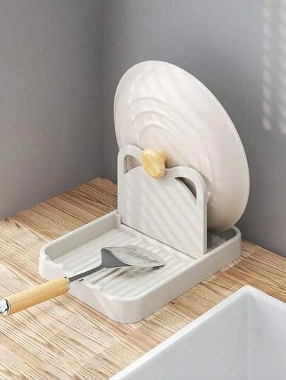 Multifunctional Pan Pot Lid Holder Stand Rack Spoon Rest Pot Lid Spatula Soup Spoon Storage Shelf Kitchen Accessories
