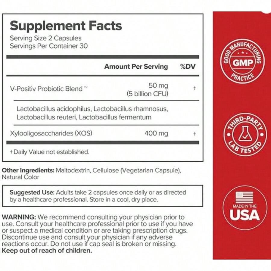 Daily Women's Probiotic + Cranberry Extract | Dual Action For Digestive & Urinary Health | 40 Billion  Lactobacillus Blend | 60 Capsules - 1件 - 查看 1