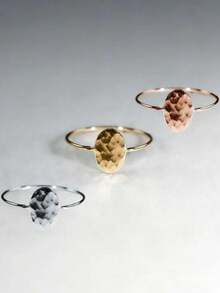 3pcs/Set Minimalist Halo Elegant Natural Delicate Women's Ring Friendship Gift Set, Suitable For Valentine's Day, Engagement, Date, Traveling - Multicolor - View 7