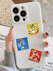 300pcs/Roll Paw Patrol Sticker Roll, Featuring Rubble, Chase, Rocky, Zuma, Skye, Everest, Tracker, Tuck, Ella, Rex, WildCat, Liberty Characters, Cute Cartoon DIY Decorative Stickers Suitable For Phone Cases, Laptops, Notebooks, Guitars, Cups, Stationery, Waterproof Stickers - Random - View 4