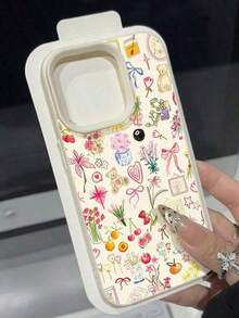 1 pieza Funda de teléfono suave y protectora con patrón floral de acuarela, a prueba de agua, anti-caídas y antideslizante, compatible con Apple y otros teléfonos, a prueba de golpes y resistente a los arañazos - 1 pieza - Ver 3