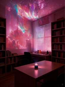 1pc Aurora Night Light - Northern Lights Projector With Remote Control - Room LED Lamp, Mini Night Light Projector Ambience Lighting For Bedroom/Ceiling/Party Decor - Multicolor Light - View 7