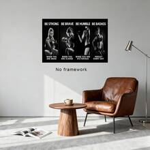 SABALUNKA Strong, Brave, Humble, : Inspirational Bodybuilding Poster - 30 X 45 Cm Unframed - Inspirational - View 3