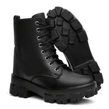 Women's Ankle Boot With Tractor Sole, Motorcycle Style, New Winter Release - Black - View 1
