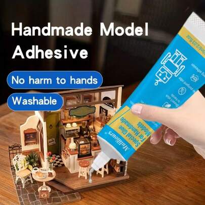 muliliours 多用途手工模型胶水，DIY胶水，高强度透明胶水，粘合力强，持久耐用，透明胶水，适用于手工模型、木工、工艺品、模型修复，是手工爱好者、家庭、工作室、学校的理想之选，强力粘合工艺胶水