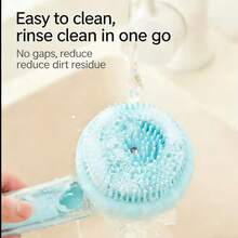 Silicone Pet Bath Brush, Dog Massage Brush, Pet Grooming Brush, Pet Cleaning Brush, Bathing Tool - Multicolor - View 5