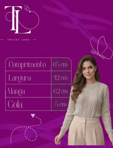 Women's Knitted Sweater With Long Sleeves, Knit Details, Winter Style, Round Neck, Textured - Romania - Xem 8