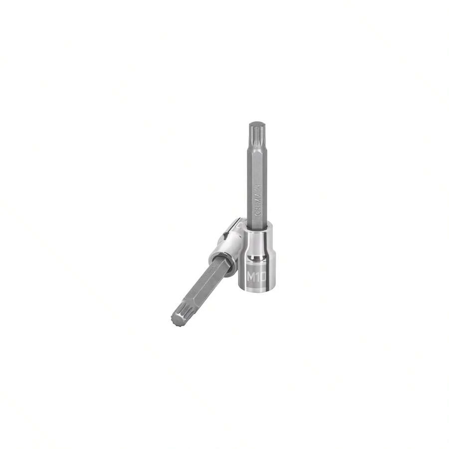 2-Piece Kit - M10 Long Point Bristol Socket, 1/2" Drive, Truper - A - View 1