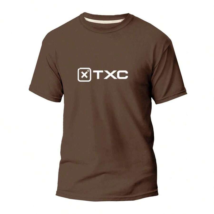 Men's Cotton T-Shirt TXC Authentic Country Blouse Immediate Shipping Printed Promotion Rodeo Party Shirt - Rust Brown - View 1