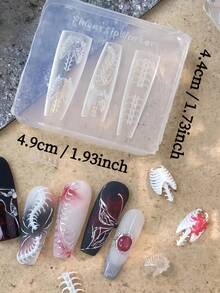 1pc Punk Precise Large Size Transparent Silicone Mold, Nail Art Mold, Medical/Dental Tool - Clear - View 10