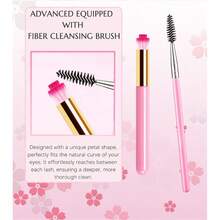 60ml Champú para pestañas, fácil de eliminar el maquillaje, limpieza suave, limpieza rápida, espuma limpiadora profesional para maquillaje de ojos, espuma de limpieza rápida de pestañas, espuma limpiadora de pestañas, desmaquillante, espuma limpiadora, textura suave de espuma para el cuidado de las pestañas - Rosa - Ver 5