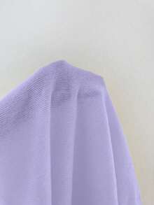 Women's Casual Dropped Shoulder Cardigan Sweater, Suitable For Commuting, School, And Vacation, Spring/Summer - Light Purple - View 11