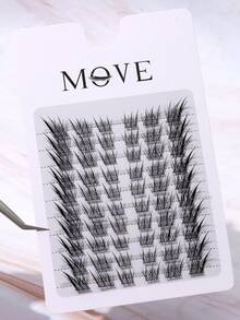 60pcs/10 Rows Suda Qi False Eyelashes, Elongated Tail Natural Cartoon Style Lashes Suitable For Women Party Lash Clusters, Eyelash Clusters, Individual Eyelashes, Lashes, Fake Lashes - D - View 6