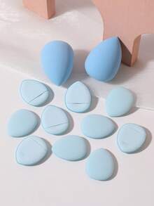 2PCS Makeup Sponges+10PCS Mini Air Cushion Powder Puffs - Multicolor - View 5