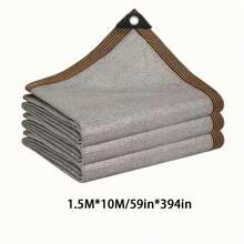 1pc Gray Balcony Privacy Screen, Patio Fence Windscreen Fabric Cloth, Fencing Net, Anti-Wind Netting Cloth, Heavy Duty For Commercial And Residential, 90% Blockage - 1 Gray - View 18