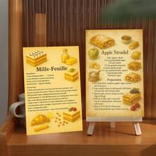 20 Buah Kartu Pos Pembuatan Makanan Penutup Bergaya Vintage, Kit Kolase Dinding Resep Kue dengan Bahan-Bahan Penting & Petunjuk Langkah demi Langkah, Panduan Pembuatan Makanan Penutup Poster Kecil untuk Dekorasi Dapur Rumah - Set - View 5