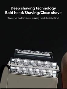 1个男士往复式电动剃须刀，不锈钢材质，LED数字显示屏，USB充电，电池续航时间长，适用于面部和鬓角修剪 - 彩色 - 查看 6