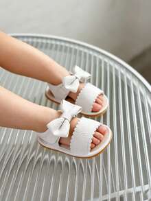 Infant/Toddler Unisex Sandals, High Quality Summer Outdoor Shoes With PU Lightweight Soft Anti-Slip Soles, Walking Shoes - White - View 8