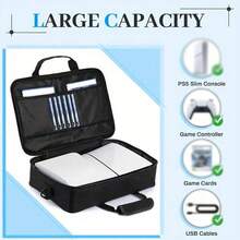 便携包、旅行收纳包，兼容光盘版和数字版，可作为主机、手柄、游戏卡带的保护肩包，万圣节装饰 - 彩色 - 查看 7