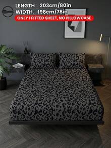 2/3件套印花床上用品套装（1件床单+1/2个枕套，不含枕芯），亲肤舒适床垫保护套，黑色豹纹床垫罩，柔软透气，多种尺寸可选，适用于单人床/双人床/大号床/特大号床，可机洗，家居装饰，卧室装饰，OEKO-TEX认证 - 彩色 - 查看 22