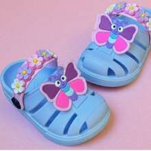 Sandalia infantil menina flor confortavel menina - Azul bebê - Visão 2