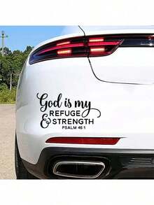 God Is My Refuge & Strength Psalm:1 Vinyl Decal - Waterproof, Easy-To-Apply Sticker, Laptops, - Durable, Glossy, Religious Theme, Ceramic Adhesive|Glossy Sticker|Waterproof Sticker - Trắng - Xem 10