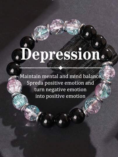 Black Obsidian Bracelet | Jewelry For Emotional Balance, Infusing Positivity And Clarity, Helping To Relieve Depression And Stabilize The Mind